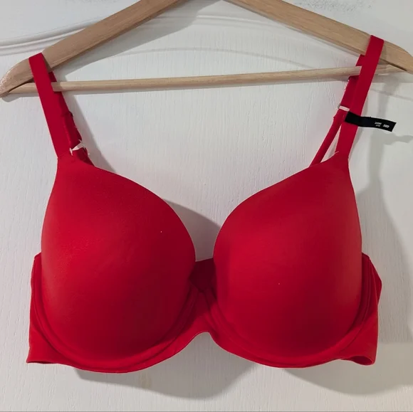 Aerie | Real Good Sunnie Demi Push Up Strappy Convertible Bra In Holiday Red - Picture 7 of 12